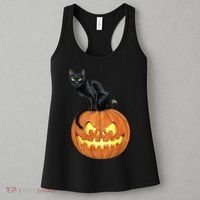 Black Cat Jack O' Lantern Pumpkin Women's Tank Top thumb 3