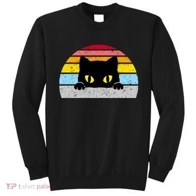 Black Cat Peaking Vintage Sweatshirt