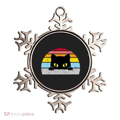 Black Cat Peaking Vintage Ornament