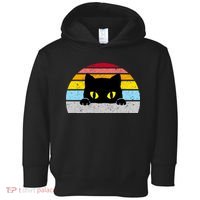 Black Cat Peaking Vintage Toddler Hoodie thumb 0