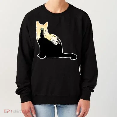Black Cat Spooky Town Women's Sweatshirt