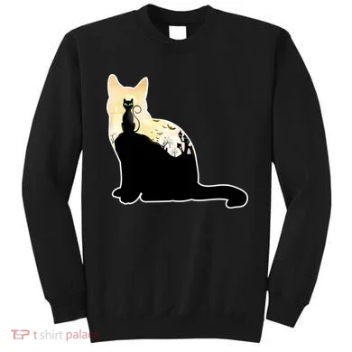 Black Cat Spooky Town Sweatshirt