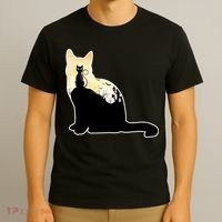 Black Cat Spooky Town T-Shirt thumb 3
