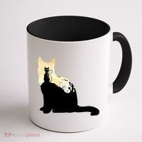 Black Cat Spooky Town Coffee Mug thumb 1