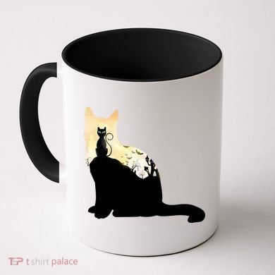 Black Cat Spooky Town Coffee Mug