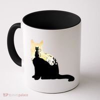 Black Cat Spooky Town Coffee Mug thumb 0