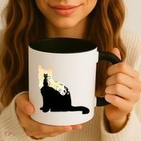 Black Cat Spooky Town Coffee Mug thumb 3