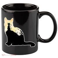 Black Cat Spooky Town 11oz C Handle Ceramic Mug thumb 0