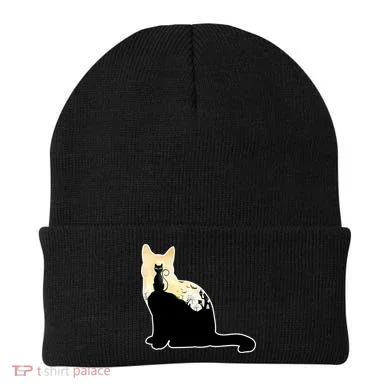 Black Cat Spooky Town Beanie