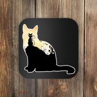 Black Cat Spooky Town Coaster thumb 0