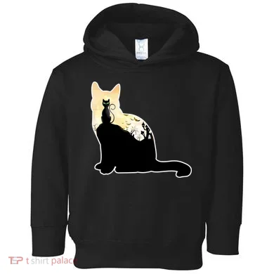 Black Cat Spooky Town Toddler Hoodie