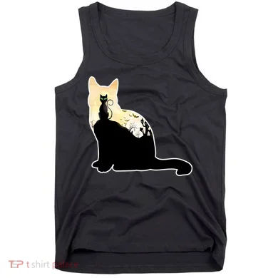 Black Cat Spooky Town Tank Top