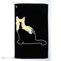 Black Cat Spooky Town Golf Towel thumb 0