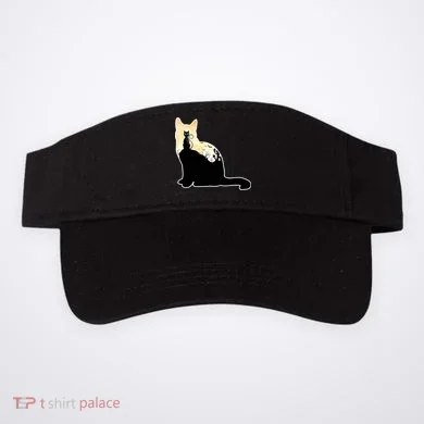 Black Cat Spooky Town Visor