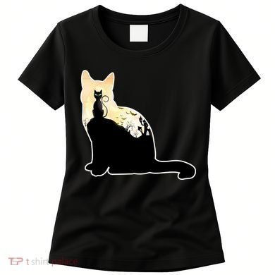 Black Cat Spooky Town Women's T-Shirt