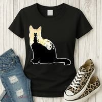 Black Cat Spooky Town Women's T-Shirt thumb 3