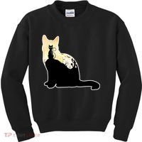 Black Cat Spooky Town Kids Sweatshirt thumb 0