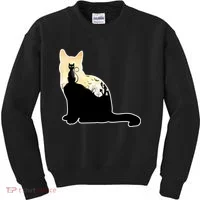 Black Cat Spooky Town Kids Sweatshirt thumb 0