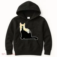 Black Cat Spooky Town Kids Hoodie thumb 0