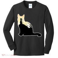 Black Cat Spooky Town Kids Long Sleeve Shirt thumb 0