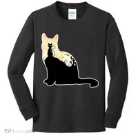 Black Cat Spooky Town Kids Long Sleeve Shirt thumb 0