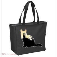 Black Cat Spooky Town Tote Bag thumb 2