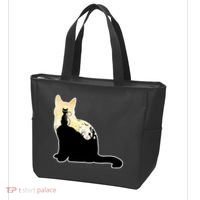 Black Cat Spooky Town Tote Bag thumb 3