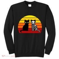 Black Cat Sunset Skeleton Sweatshirt thumb 0