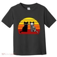 Black Cat Sunset Skeleton Toddler T-Shirt thumb 0
