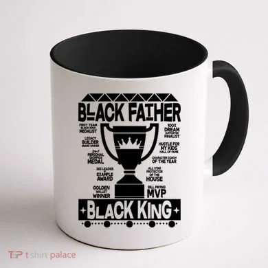 Black Father Black King Coffee Mug back