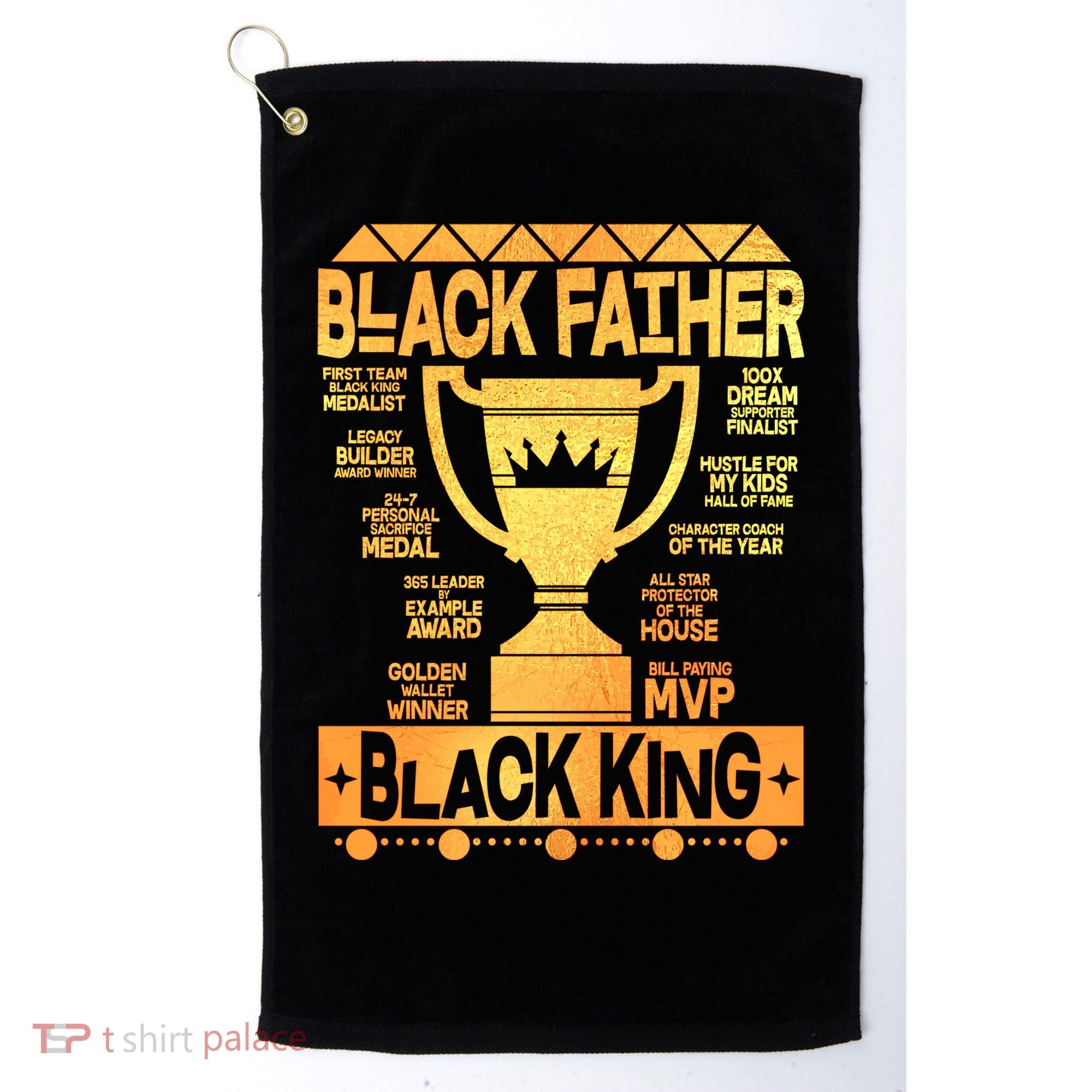 Black Father Black King Golf Towel