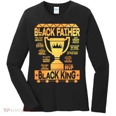 Black Father Black King Women's Long Sleeve Shirt