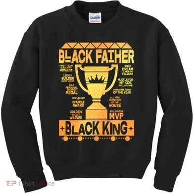 Black Father Black King Kids Sweatshirt