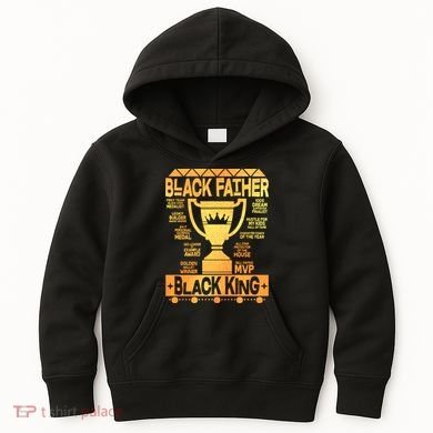 Black Father Black King Kids Hoodie