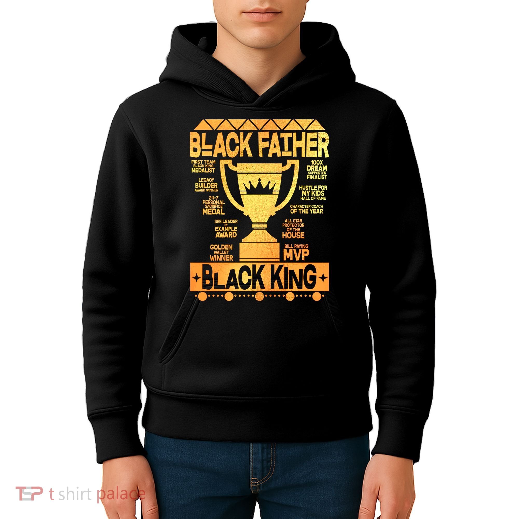 Black Father Black King Kids Hoodie