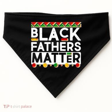 Black Fathers Matter Traditional Colors USA-Made Doggie Bandana