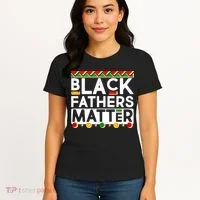 Black Fathers Matter Traditional Colors Women's T-Shirt thumb 4