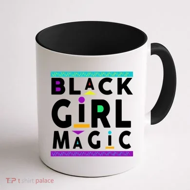 Black Girl Magic Coffee Mug back