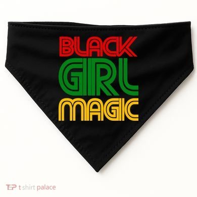 Black Girl Magic Colorful Imprint USA-Made Doggie Bandana
