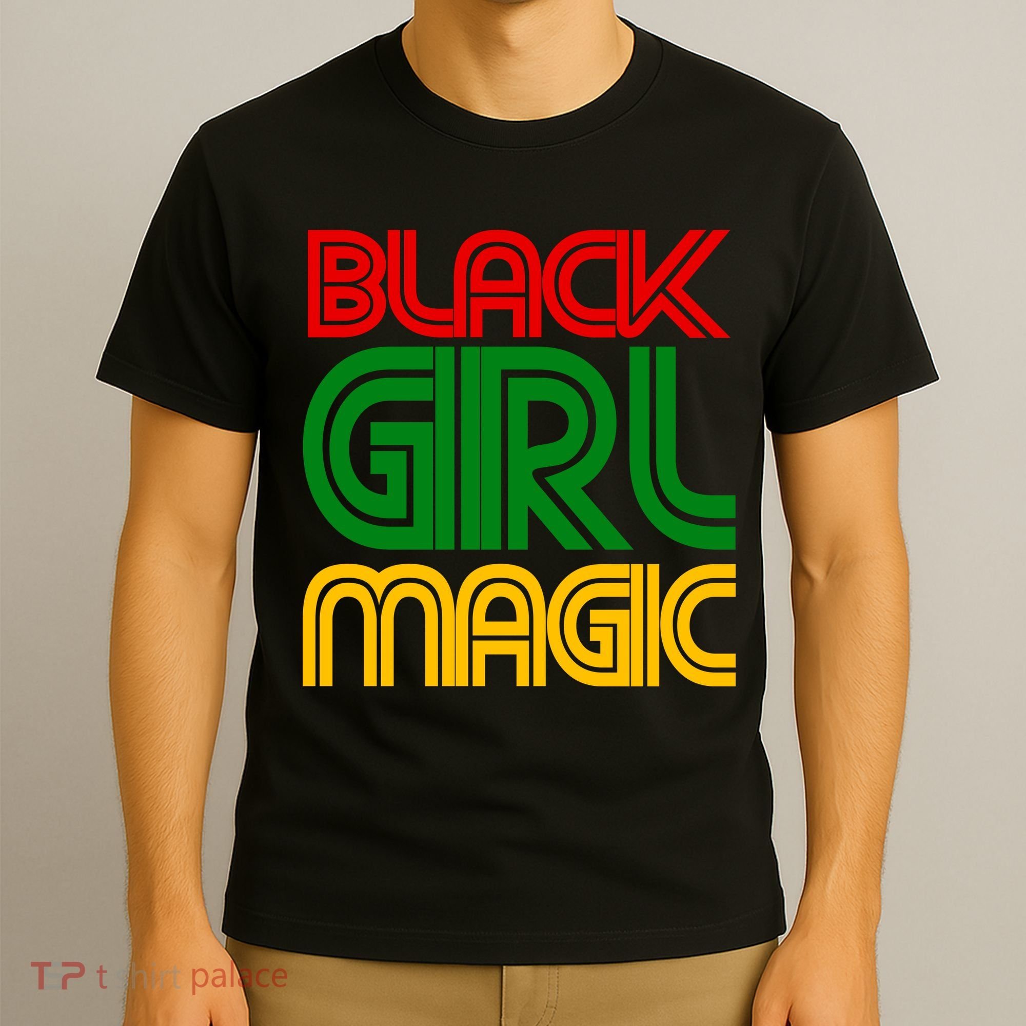 Black Girl Magic Colorful Imprint T-Shirt