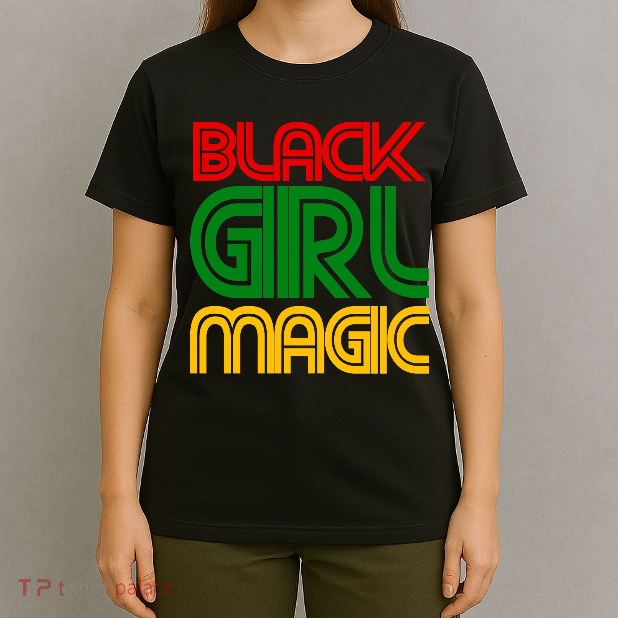 Black Girl Magic Colorful Imprint T-Shirt