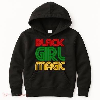 Black Girl Magic Colorful Imprint Kids Hoodie
