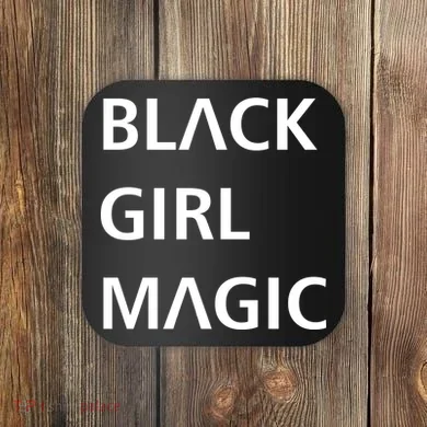 Black Girl Magic Logo Coaster
