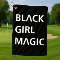 Black Girl Magic Logo Golf Towel thumb 1