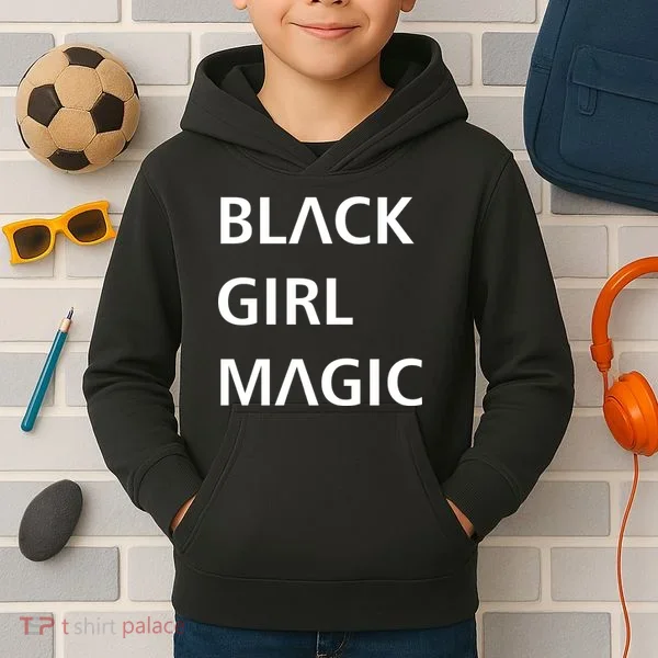 Black Girl Magic Logo Kids Hoodie