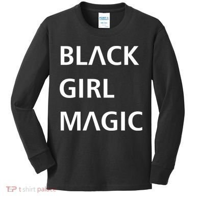 Black Girl Magic Logo Kids Long Sleeve Shirt