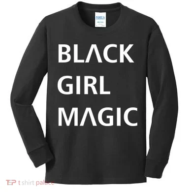 Black Girl Magic Logo Kids Long Sleeve Shirt
