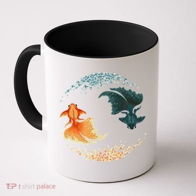 Black Goldfish Coffee Mug