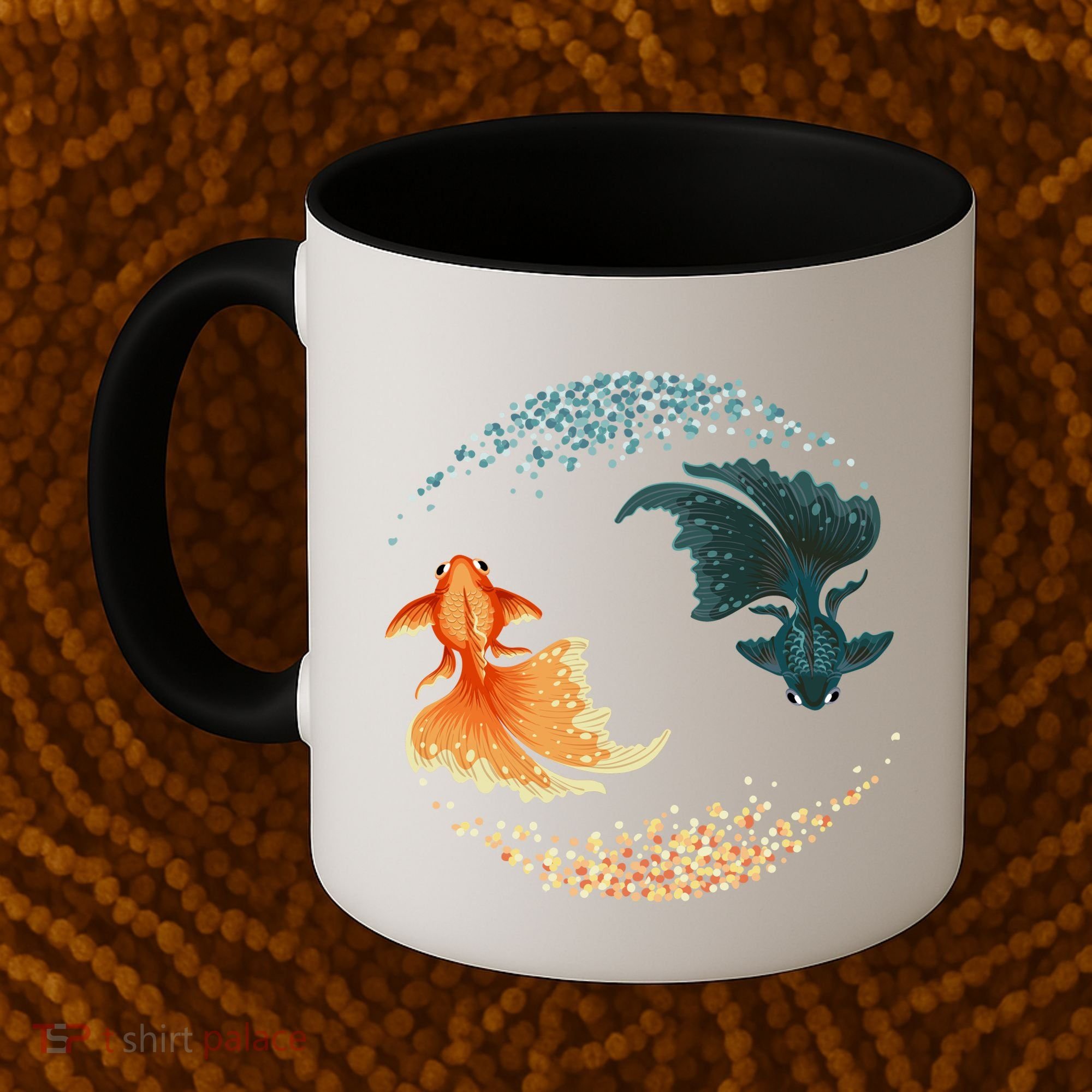 Black Goldfish Coffee Mug