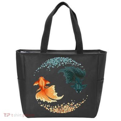 Black Goldfish Tote Bag
